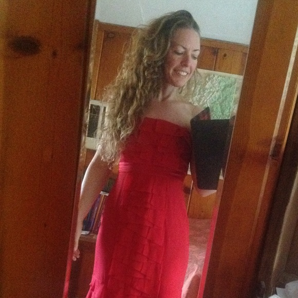 Incredible BCBG Red Silk Dress - Picture 6 of 6